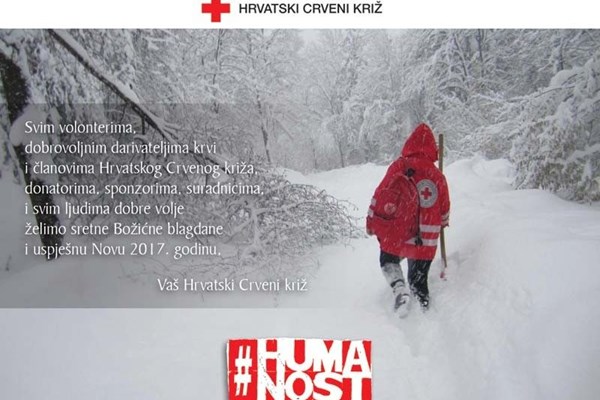 Sretan Božić i uspješnu Novu godinu želi vam Hrvatski Crveni križ! 