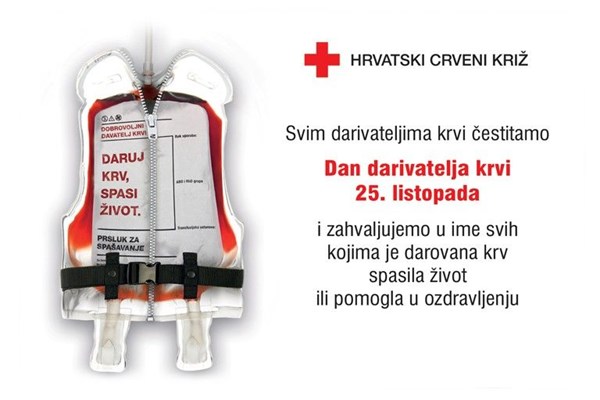 Čestitka darivateljima krvi