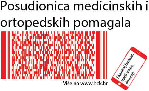 Skenirajte kod mobitelom i donirajte programu Hrvatskog Crvenog križa Posudionica medicinskih i ortopedskih pomagala!