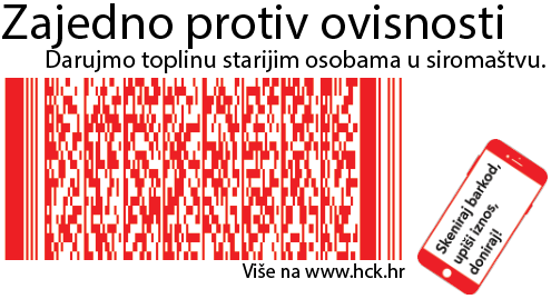 Skenirajte kod mobitelom i donirajte programu Hrvatskog Crvenog križa Neovisni - zajedno protiv ovisnosti!