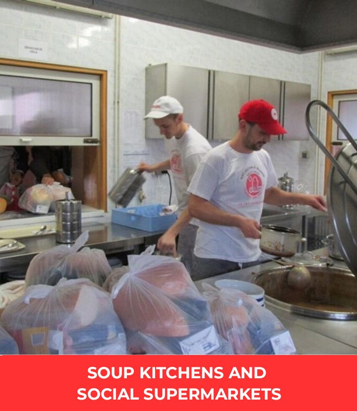 Soup kitchens and social supermarkets