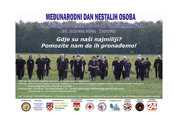 Međunarodni dan nestalih osoba i Dan sjećanja na nestale osobe u Domovinskom ratu – 30. kolovoza