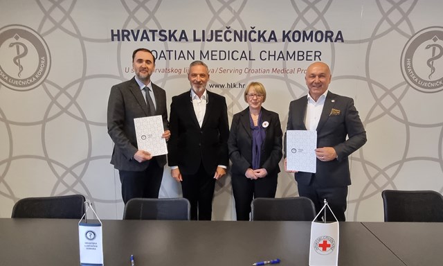 Potpisan Sporazum o suradnji između Hrvatskog Crvenog križa i Hrvatske liječničke komore